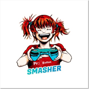 PRO Button SMASHER Gamer Posters and Art